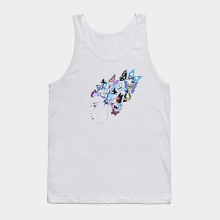 Girl with butterflies in hair Tank Top